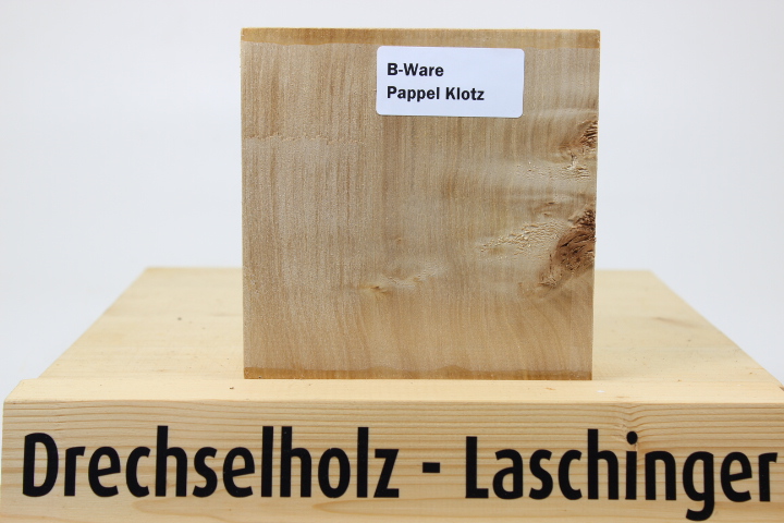 Pappel Klotz 2. Wahl 175x175x100 mm